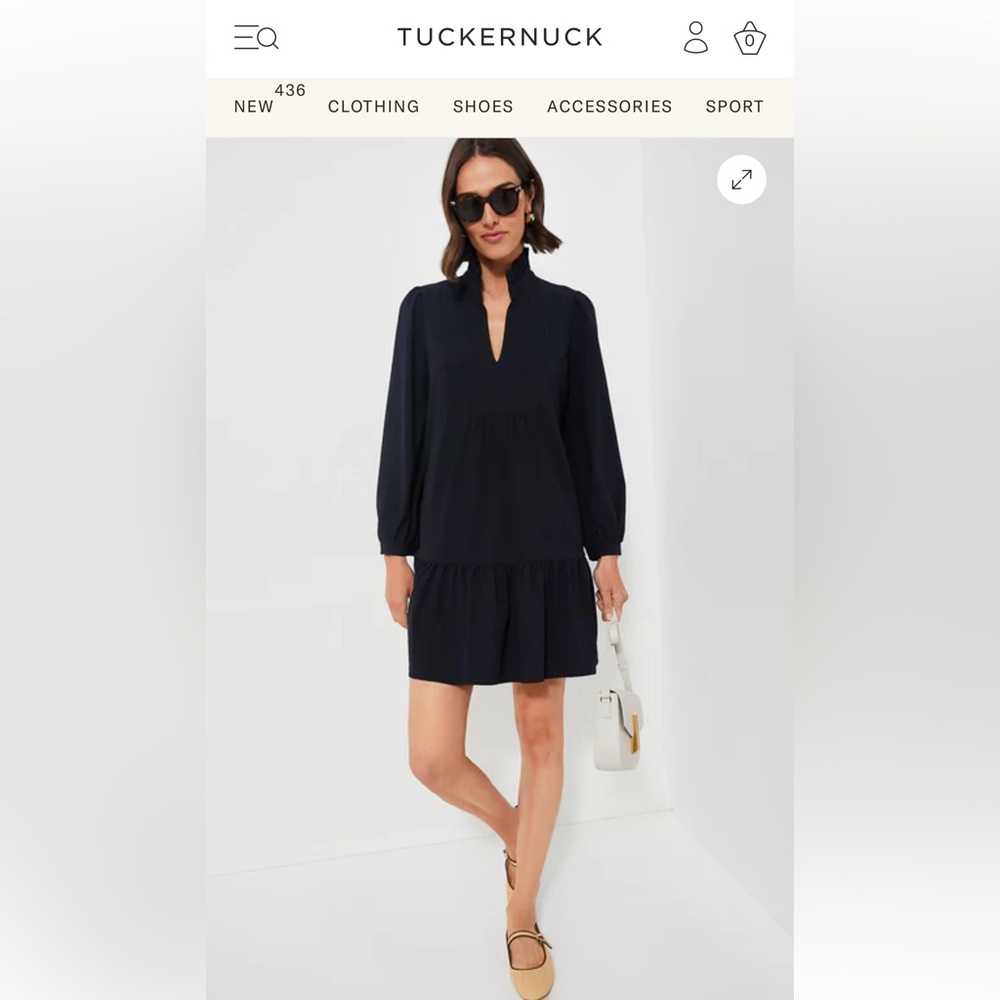 Tuckernuck Navy Crepe Palmerston Dress NWT